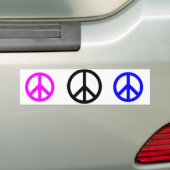 3 vredestekens bumpersticker (Op auto)