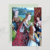 3 Vrouw Zagen in een tuin (detail; M 070) Briefkaart (Voorkant / Achterkant)