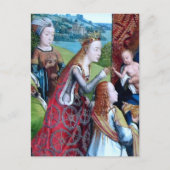 3 Vrouw Zagen in een tuin (detail; M 070) Briefkaart (Voorkant)