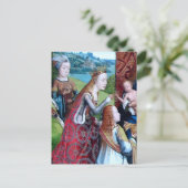 3 Vrouw Zagen in een tuin (detail; M 070) Briefkaart (Staand voorkant)