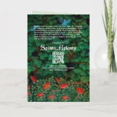 3 Vrouw Zagen in een tuin (detail; M 070) Kaart (Achterkant)