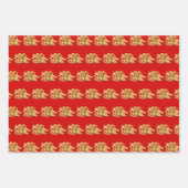 3 W3 Gold Chinees kanonnekonijnenjaar Kies C Inpakpapier Vel (Voorkant)