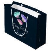 3  Waterverf Butterflies Birthday Groot Cadeauzakje (Achterkant Gekanteld)