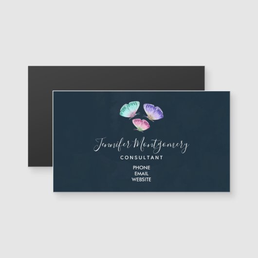 3 Waterverf van astel Butterflies (Voorkant / Achterkant)