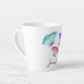 3  Waterverf van astel Butterflies Latte Mok (Linkerhoek)