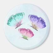 3  Waterverf van astel Butterflies Magneet (Voorkant)