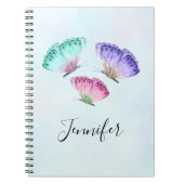 3  Waterverf van astel Butterflies Notitieboek (Voorkant)