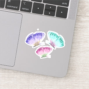 3  Waterverf van astel Butterflies Sticker