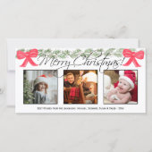 3 Waterverf voor prettige feestdagen Garland & Bow Feestdagenkaart (Voorkant)