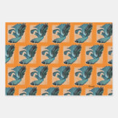 3 Waterverven Bumble Bee Planet Earth Betta Fish Inpakpapier Vel (Voorkant 3)