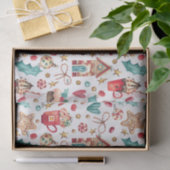 3 Weefselbladen, Naam op Magic Christmas Pattern Tissuepapier (Geschenk)