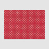3 Weefselvellen, Naam op Rode & Witte Polka Dots Tissuepapier (Voorkant)