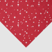 3 Weefselvellen, Naam op Rode & Witte Sterren Patr Tissuepapier (Detail)