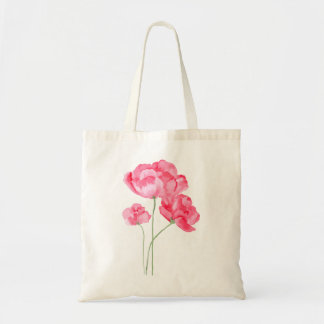 3-weg roze bloemige canvas tas