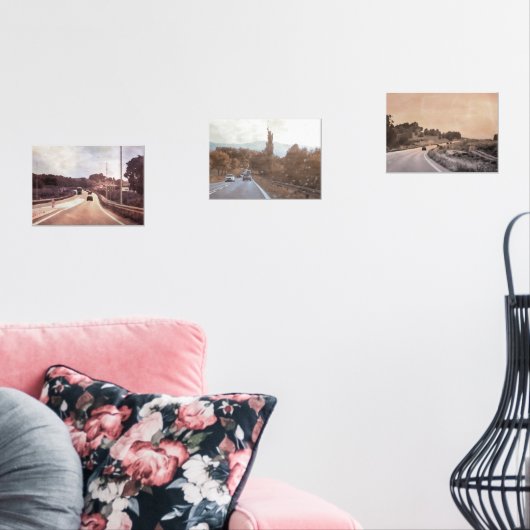 3 Wegen Waterverf Print Set (Woonkamer)