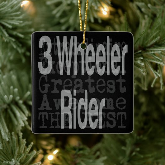 3 Wheeler Rider Extraordinaire Keramisch Ornament (Boom)
