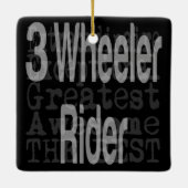 3 Wheeler Rider Extraordinaire Keramisch Ornament (Achterkant)