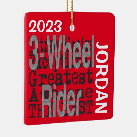 3-wielrijder Buitengewoon CUSTOM Keramisch Ornament (Rechts)