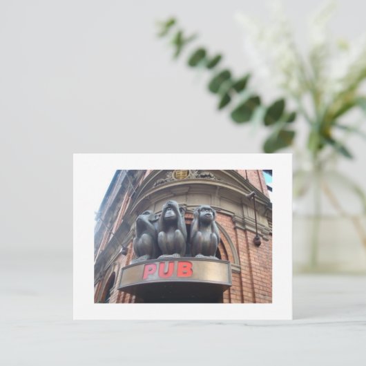 3 wijze apen briefkaart (Staand voorkant)