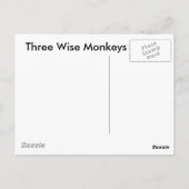 3 wijze apen briefkaart (Achterkant)