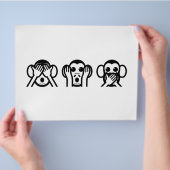 3 Wijze Apen Emoji Flyer (Hand)