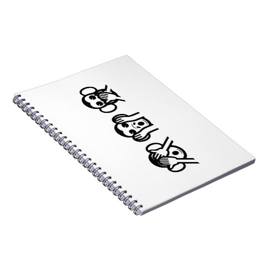 3 Wijze Apen Emoji Notitieboek (Rechterzijde)