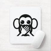 3 Wijze Apen Iwazaru 言わざる Spreek GEEN Kwaad Emoji Muismat (Met muis)