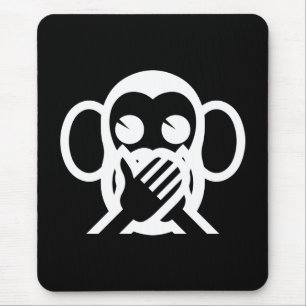 3 Wijze Apen Iwazaru 言わざる Zeg Geen Kwaad Emoji Muismat