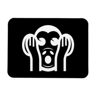 3 Wijze Apen Kikazaru 聞かざる Hoor GEEN Kwaad Emoji Magneet