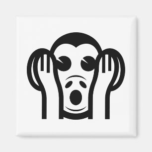 3 Wijze Apen Kikazaru 聞かざる Hoor Geen Kwaad Emoji Magneet