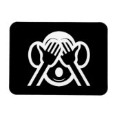 3 Wijze Apen Mizaru 見ざる Zie GEEN Kwaad Emoji Magneet (Horizontaal)