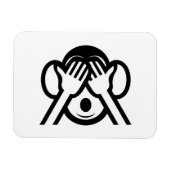 3 Wijze Apen Mizaru 見ざる Zie GEEN Kwaad Emoji Magneet (Horizontaal)