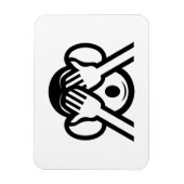 3 Wijze Apen Mizaru 見ざる Zie GEEN Kwaad Emoji Magneet (Verticaal)