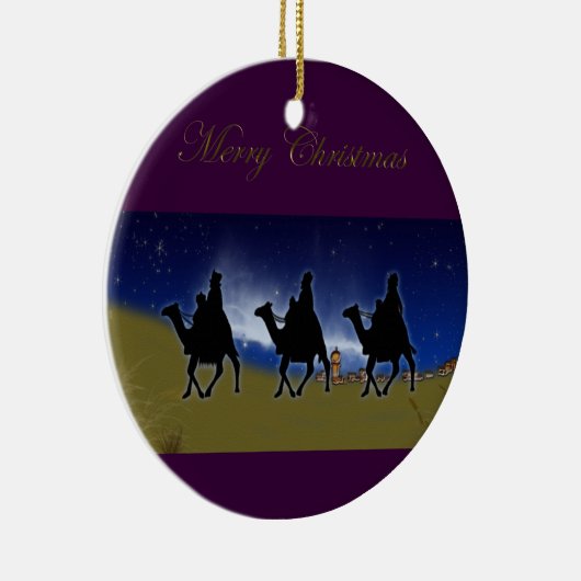 3 Wijze Mannen Bethlehem Kerstornament Keramisch Ornament (Rechts)