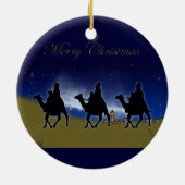 3 Wijze Mannen Bethlehem Kerstornament Keramisch Ornament (Achterkant)
