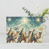 3 Wijze mannen Feestdagenkaart (Staand voorkant)