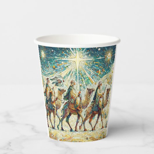 3 Wijze mannen Papieren Bekers (Achterkant)