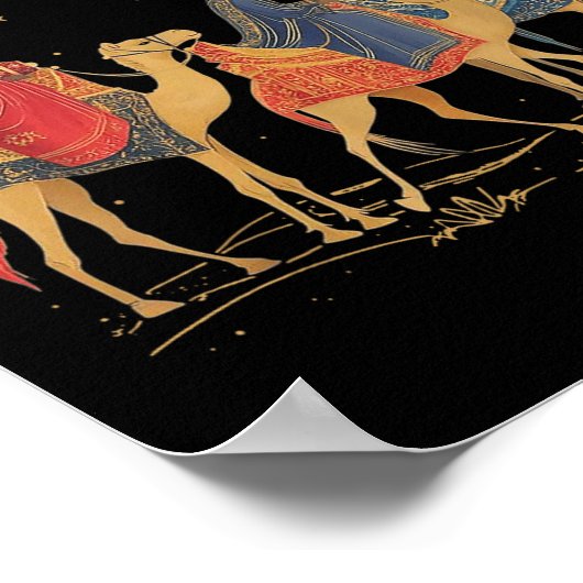 3 wijze Mannen vanavond rijden we kerst Poster (Hoek)