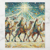 3 Wijze mannen Wijn Etiket (Enkel label)