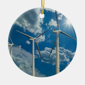 3 windturbines keramisch ornament