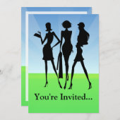 3 Winkelende vrouwelijke vrienden Kaart (Voorkant / Achterkant)