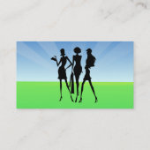 3 Winkelende vrouwelijke vrienden Visitekaartje (Achterkant)