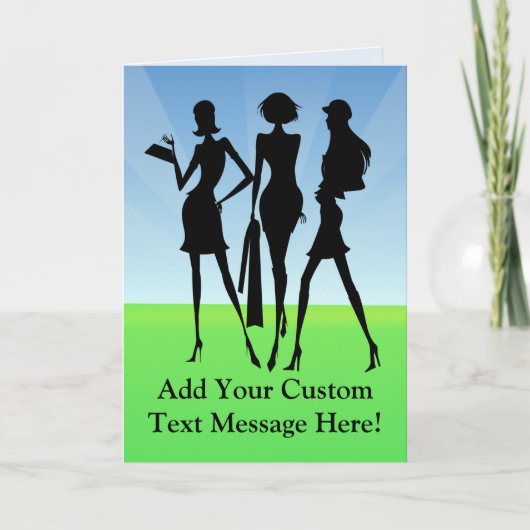 3 Winkelvrouwen vrienden Kaart (Voorkant)