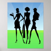 3 Winkelvrouwen vrienden Poster (Voorkant)