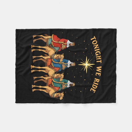 3 Wise Men Tonight We Ride Christmas  Fleece Deken (Voorkant (Horizontaal))