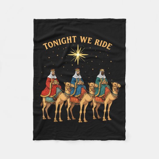 3 Wise Men Tonight We Ride Christmas  Fleece Deken (Voorkant)