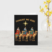 3 Wise Men Tonight We Ride Christmas Kaart (Gele Bloem)