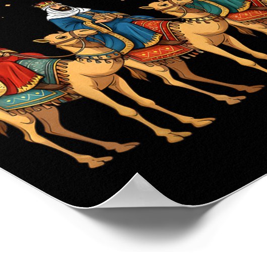 3 Wise Men Tonight We Ride Christmas  Poster (Hoek)