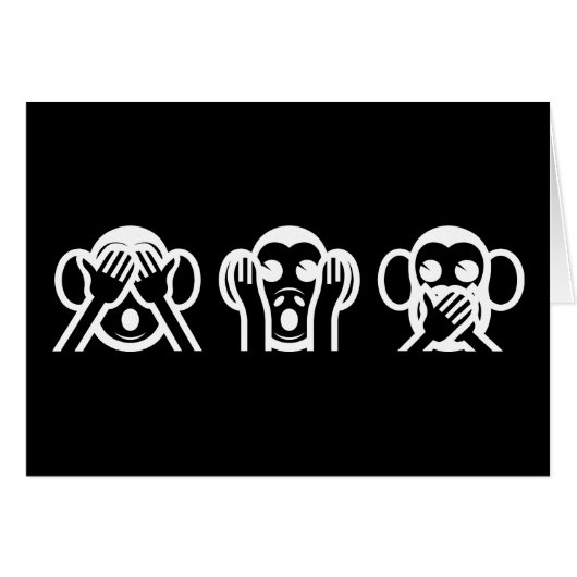 3 Wise Monkeys Emoji (Voorkant Horizontaal)