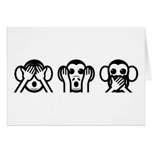 3 Wise Monkeys Emoji (Voorkant Horizontaal)